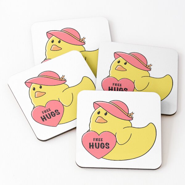 Item preview, good morning hug, cute little awesome cartoon duck designed and sold by Design_for_merch.