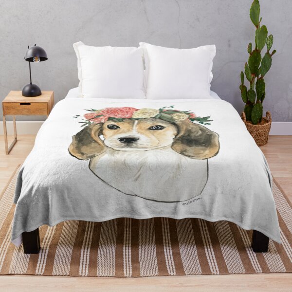 Item preview, Beagle Puppy dog with Flower Crown designed and sold by tylershae.