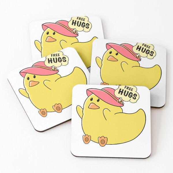 Item preview, good morning hug, cute little awesome duck designed and sold by Design_for_merch.