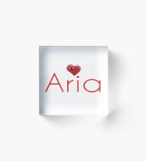 Inspired by The Color of Money / Name Aria Acrylic Block