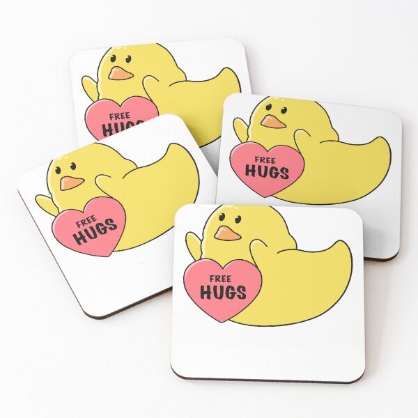 Item preview, good morning hug, cute little duck designed and sold by Design_for_merch.