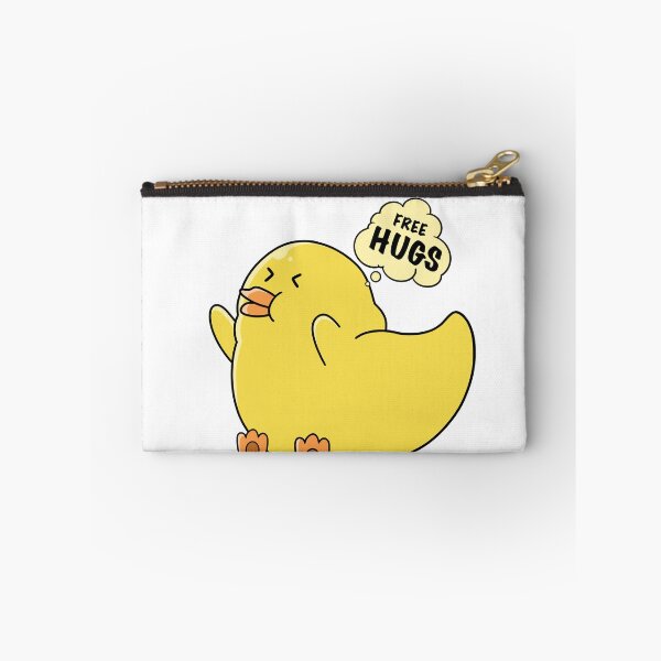 Item preview, good morning hug, cute little funny cartoon  duck designed and sold by Design_for_merch.