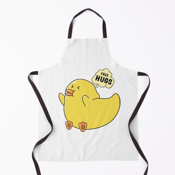 Item preview, good morning hug, cute little funny cartoon duck designed and sold by Design_for_merch.