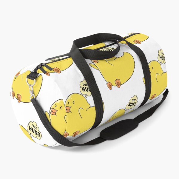 Item preview, good morning hug, cute little funny cartoon  duck designed and sold by Design_for_merch.