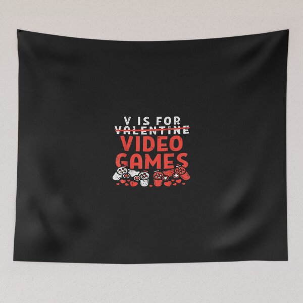 Item preview, V Is For Video Games Funny Valentines Day Gamer Boy Men Gift T-Shirt designed and sold by TaTofy.