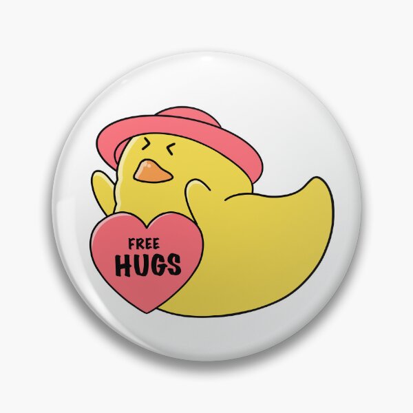 Item preview, good morning hug, cute little funny duck designed and sold by Design_for_merch.