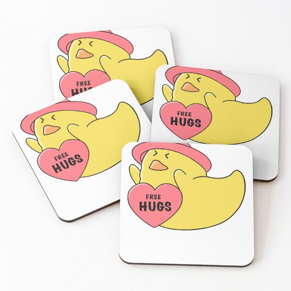 Item preview, good morning hug, cute little funny duck designed and sold by Design_for_merch.