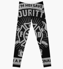 Funny Gift for Firefighter or Fireman firefighter Leggings