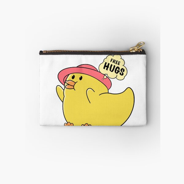Item preview, good morning hug, funny cute little duck designed and sold by Design_for_merch.