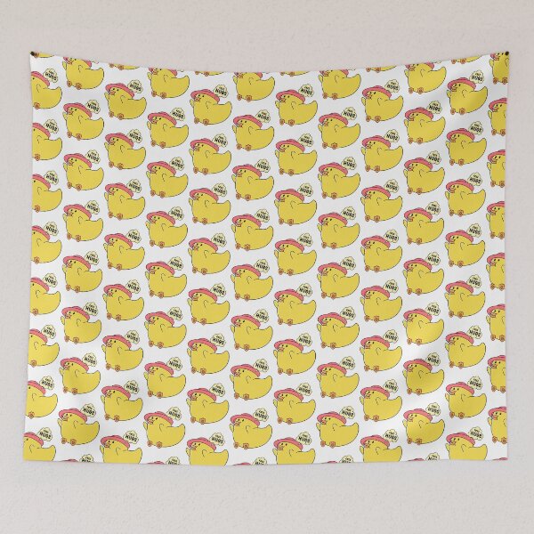 Item preview, good morning hug, funny cute little duck designed and sold by Design_for_merch.