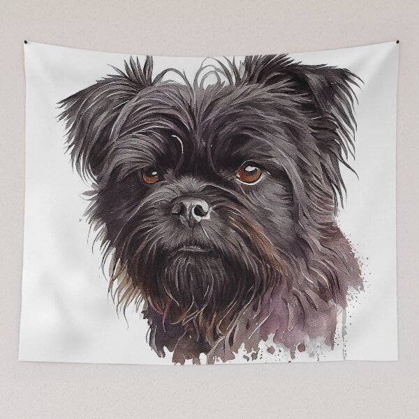 Artikelvorschau, Watercolor Painting of Affenpinscher Small Dog Breed entworfen und verkauft von Nalaxation.