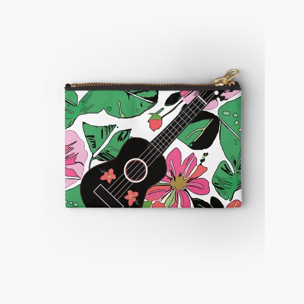Item preview, Ukulele with big flowers with leaves - pattern designed and sold by piesdesignart.