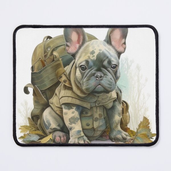 Item preview, Cachorro de camuflaje vintage Bulldog francés designed and sold by WilbDigital.