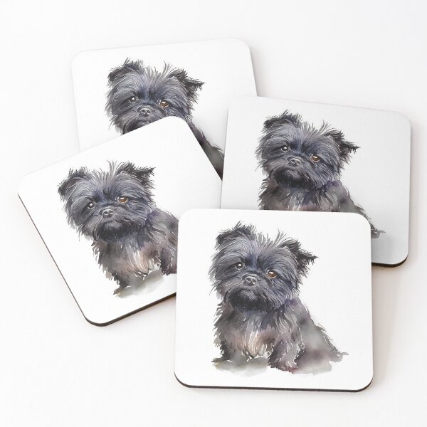 Artikelvorschau, Watercolor Painting of Full Body Affenpinscher Small Dog Breed entworfen und verkauft von Nalaxation.
