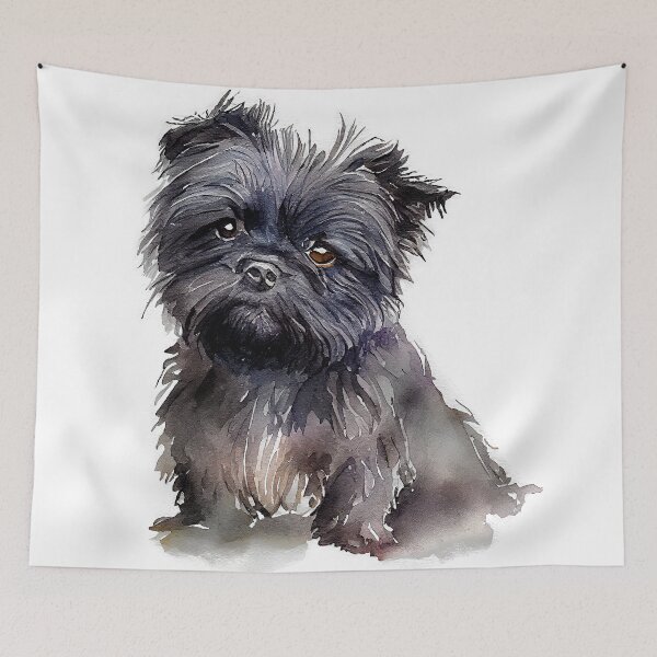 Artikelvorschau, Watercolor Painting of Full Body Affenpinscher Small Dog Breed entworfen und verkauft von Nalaxation.