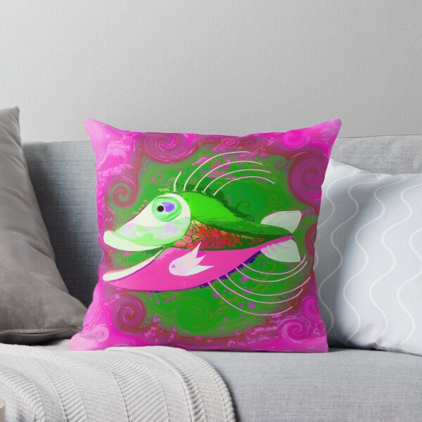 Item preview, Boho Fish Bohemian Décor or Art Colorful Hippie Vibes 2 of 2  designed and sold by Beachy.