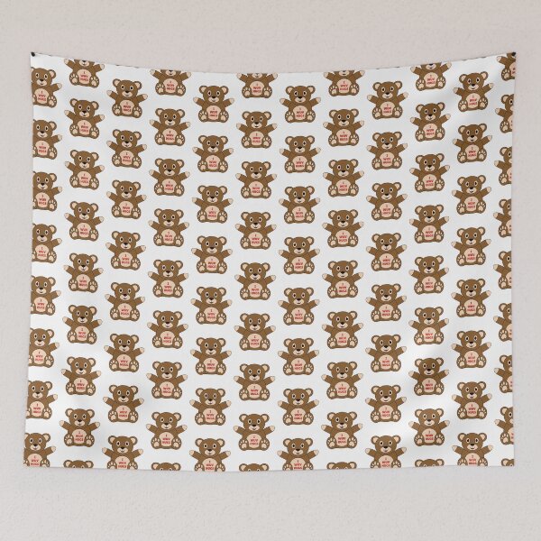 Item preview, good morning hug, little bear funny character designed and sold by Design_for_merch.