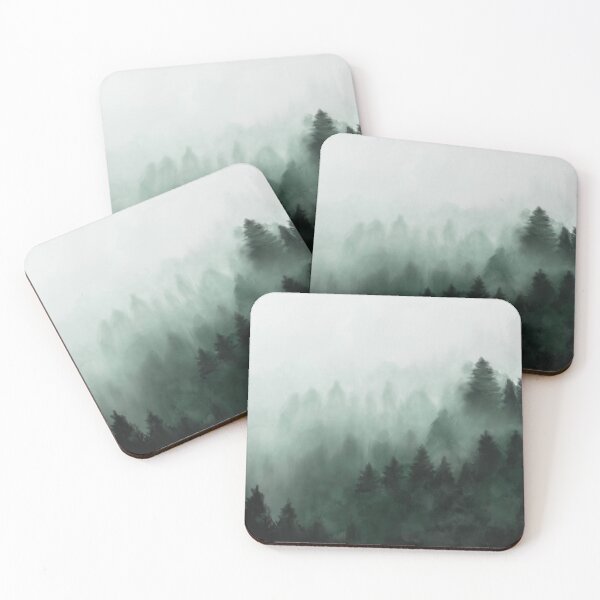 Item preview, Misty Mountain Forest Painting designed and sold by missdebi27.