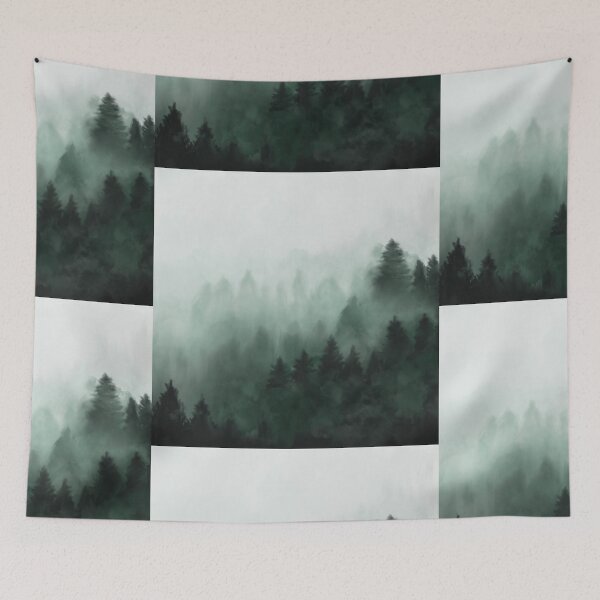 Item preview, Misty Mountain Forest Painting designed and sold by missdebi27.