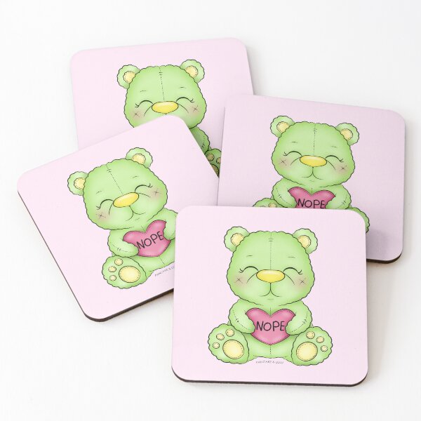 Item preview, Anti-Valentine's Day Green Teddy Bear designed and sold by PancakeAndLoaf.