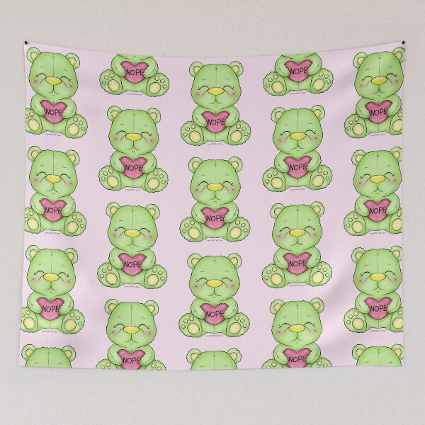 Item preview, Anti-Valentine's Day Green Teddy Bear designed and sold by PancakeAndLoaf.