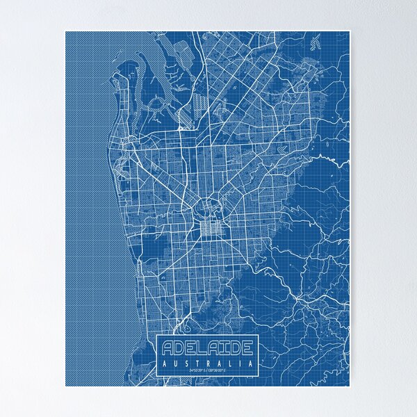 Item preview, Adelaide City Map of Australia - Blueprint designed and sold by deMAP.