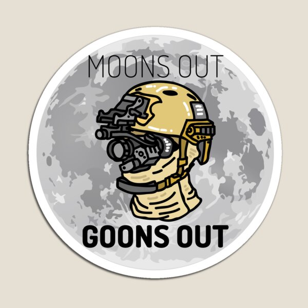 Item preview, Moons out goons out gray moon designed and sold by GunsAndStuff.