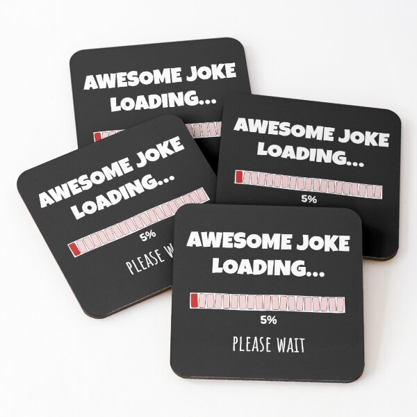 Item preview, Awesome Joke Loading... Please wait | Funny and witty loading bar text design designed and sold by ArtworkbyEmmy.