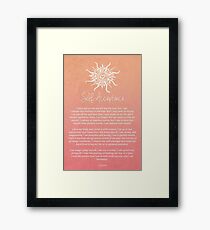 Affirmation - Self-Acceptance Framed Print