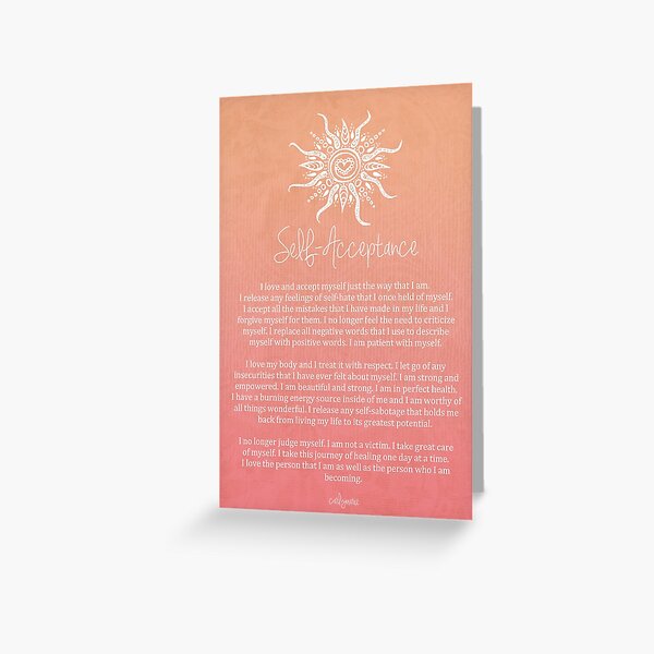 Affirmation - Self-Acceptance Greeting Card