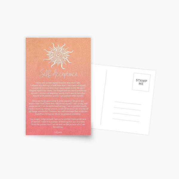 Affirmation - Self-Acceptance Postcard