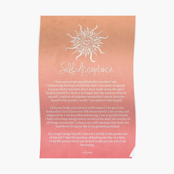 Affirmation - Self-Acceptance Poster