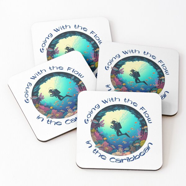 Item preview, Going With the Flow in the Caribbean - Scuba Diving designed and sold by Mindful-Designs.