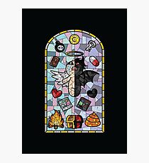 The Binding of Isaac, cathedral glass Photographic Print