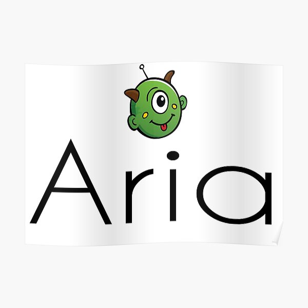 Aria Name Tag Posters | Redbubble