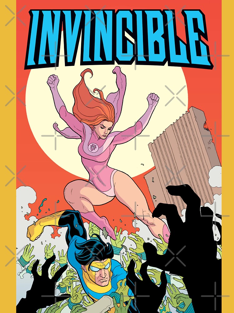 invincible, comic, robert kirkman, image comics,cover, superheroes,  guardians of the globe, Mark Grayson,Invincible, Nolan Grayson, Omni-Man,  Atom Eve, Poster for Sale by josram