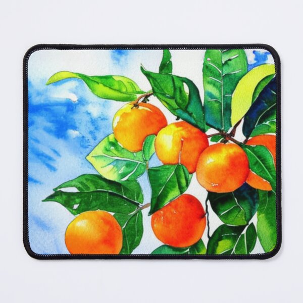 Item preview, Mandarine Oranges Fruit Watercolor Painting designed and sold by kiliteh.