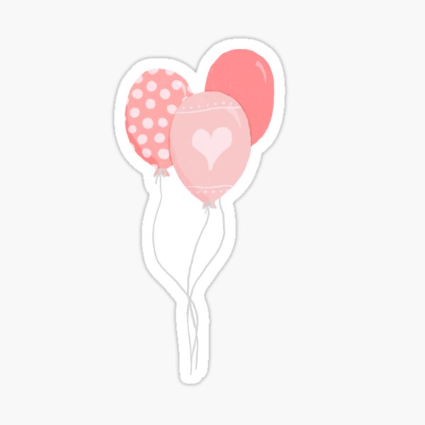 Pink Balloon Bunch Sticker