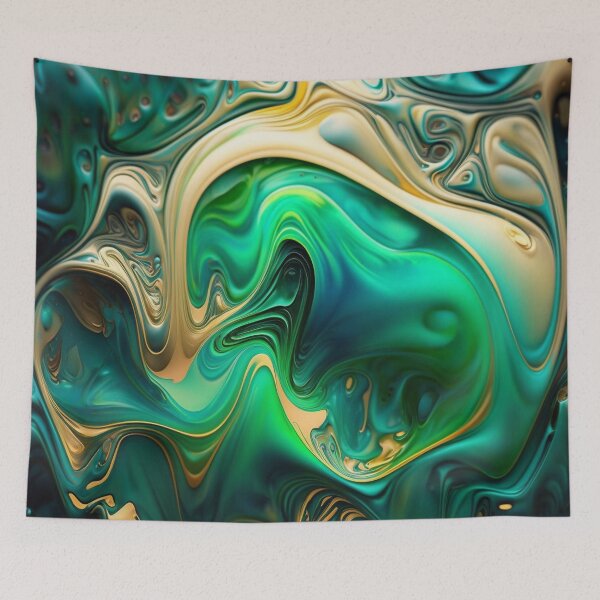 Item preview, Psychedelic Painting No.1 | Emerald designed and sold by MA-ArtProds.