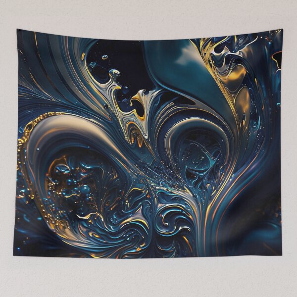 Item preview, Psychedelic Painting No.3 | Dark blue designed and sold by MA-ArtProds.