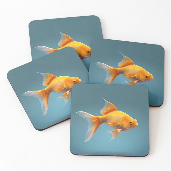 Item preview, Goldfish Painting, Orange Fish Wall Art, Colorful canva, Ocean mural designed and sold by Animal  Masterpieces.