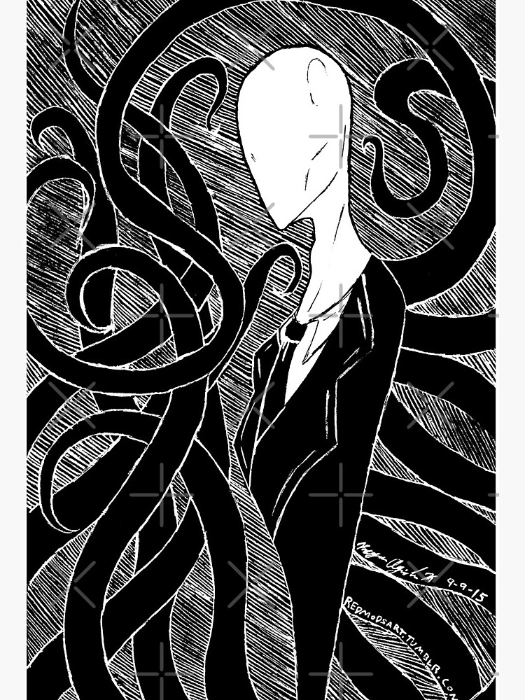 Slenderman Art Board Print by Vanum-Chan