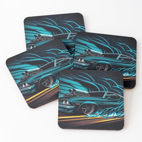 Item preview, Blue Steel All American Muscle Cars  designed and sold by AiArtestry.