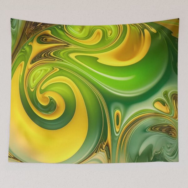 Item preview, Psychedelic Painting No.5 | Green Chartreuse designed and sold by MA-ArtProds.