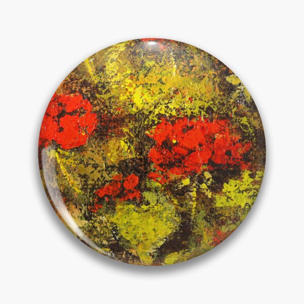 Item preview, Still Life Acrylic Painting of Red Geranium Flowers designed and sold by visfineart.