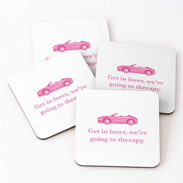 Item preview, Get in loser, we're going to therapy v2. Pink convertible, original design designed and sold by marina ralston.