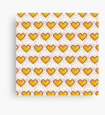 Pixel Heart Pattern #redbubble #decor #buyart #artprint Canvas Print