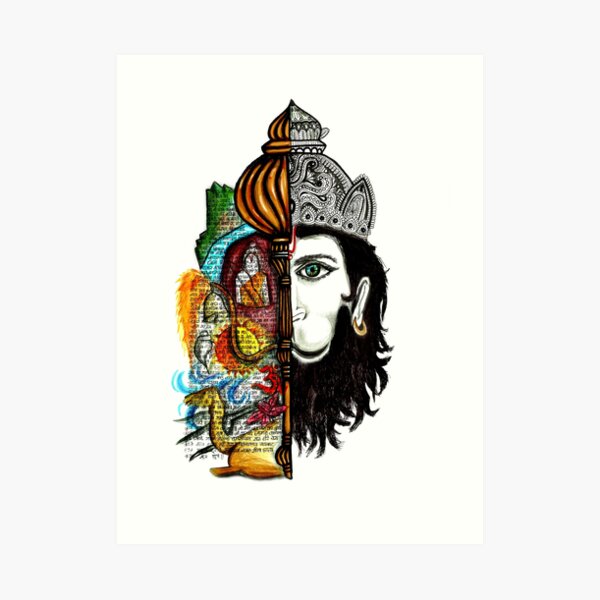 Lord Hanuman Art Print By Ajinkya19 Redbubble