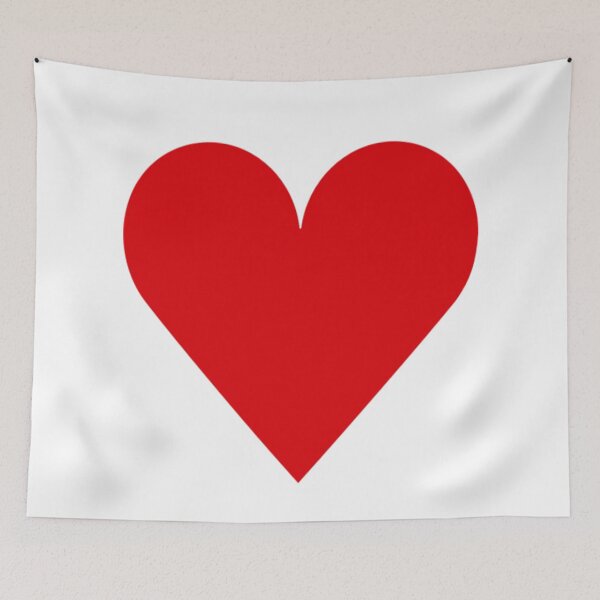 Item preview, Single RED LOVE HEART on a WHITE Background designed and sold by RachelMacht.