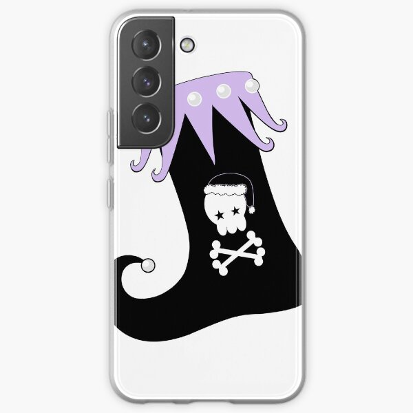 Pastel Goth Christmas | Creepy Stocking | Santa Skull & Cross Bones Samsung Galaxy Soft Case